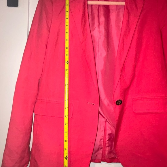 Ann Taylor Vibrant Pink Single-Button Blazer - Picture 7 of 8